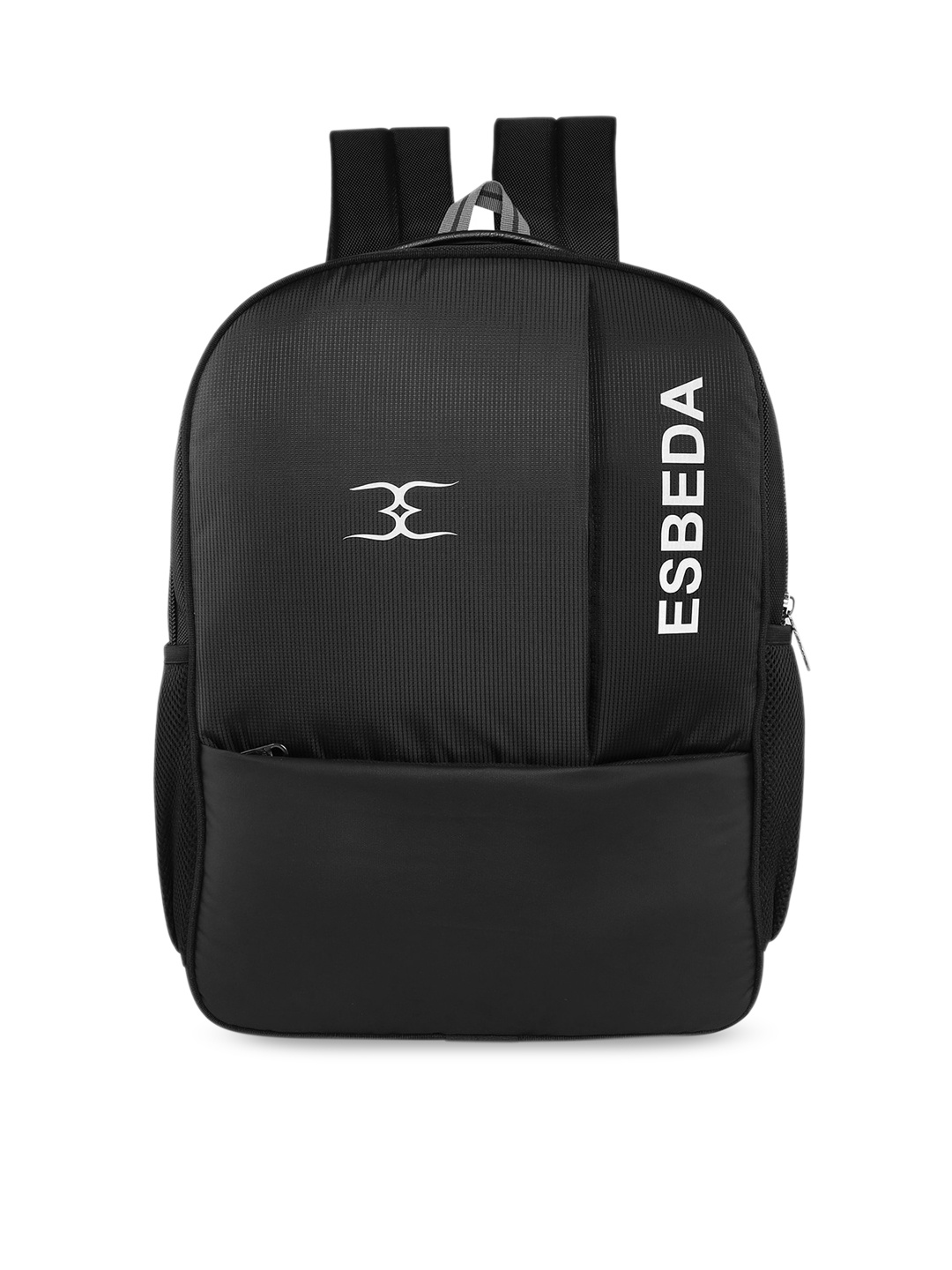 

ESBEDA Unisex Black & White Backpack with Compression Straps