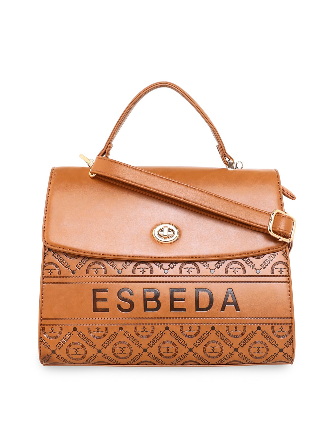 

ESBEDA Women Tan Printed PU Structured Handbag