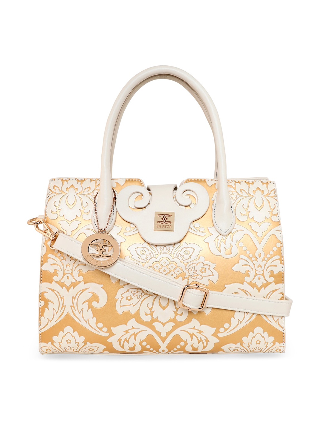 

ESBEDA Women Gold-Toned Self Design Handbag