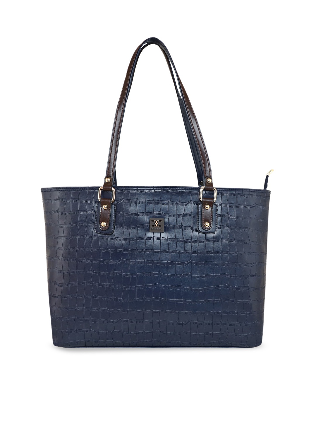 

ESBEDA Navy Blue Textured PU Structured Shoulder Bag