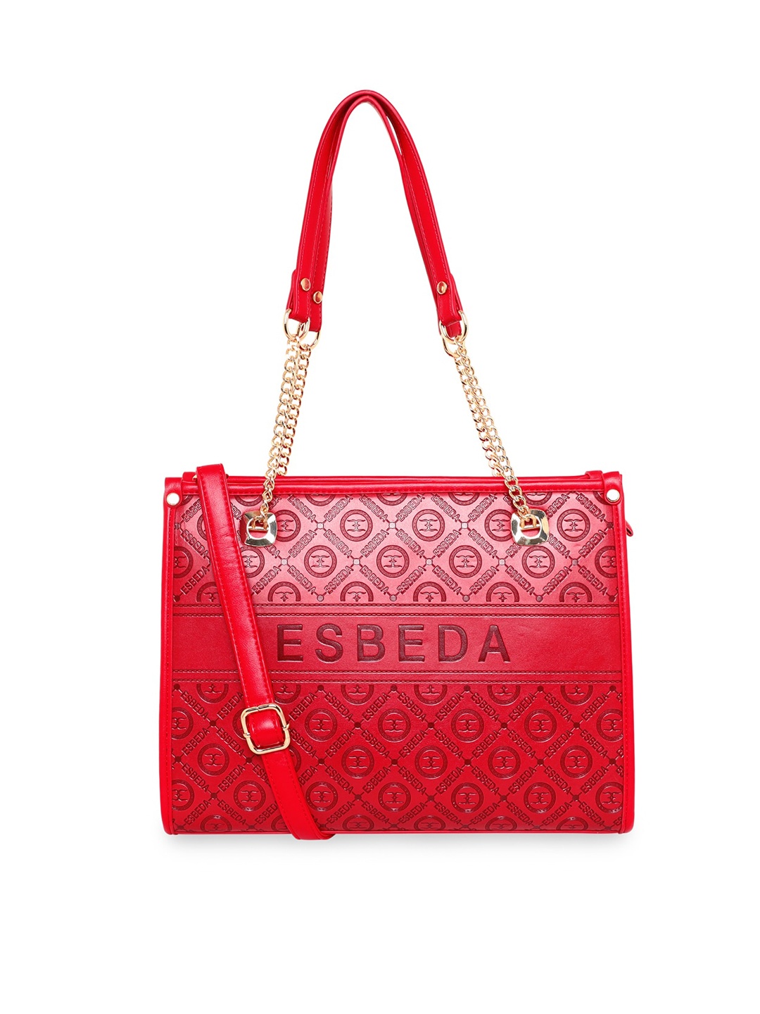 

ESBEDA Red Printed PU Structured Shoulder Bag