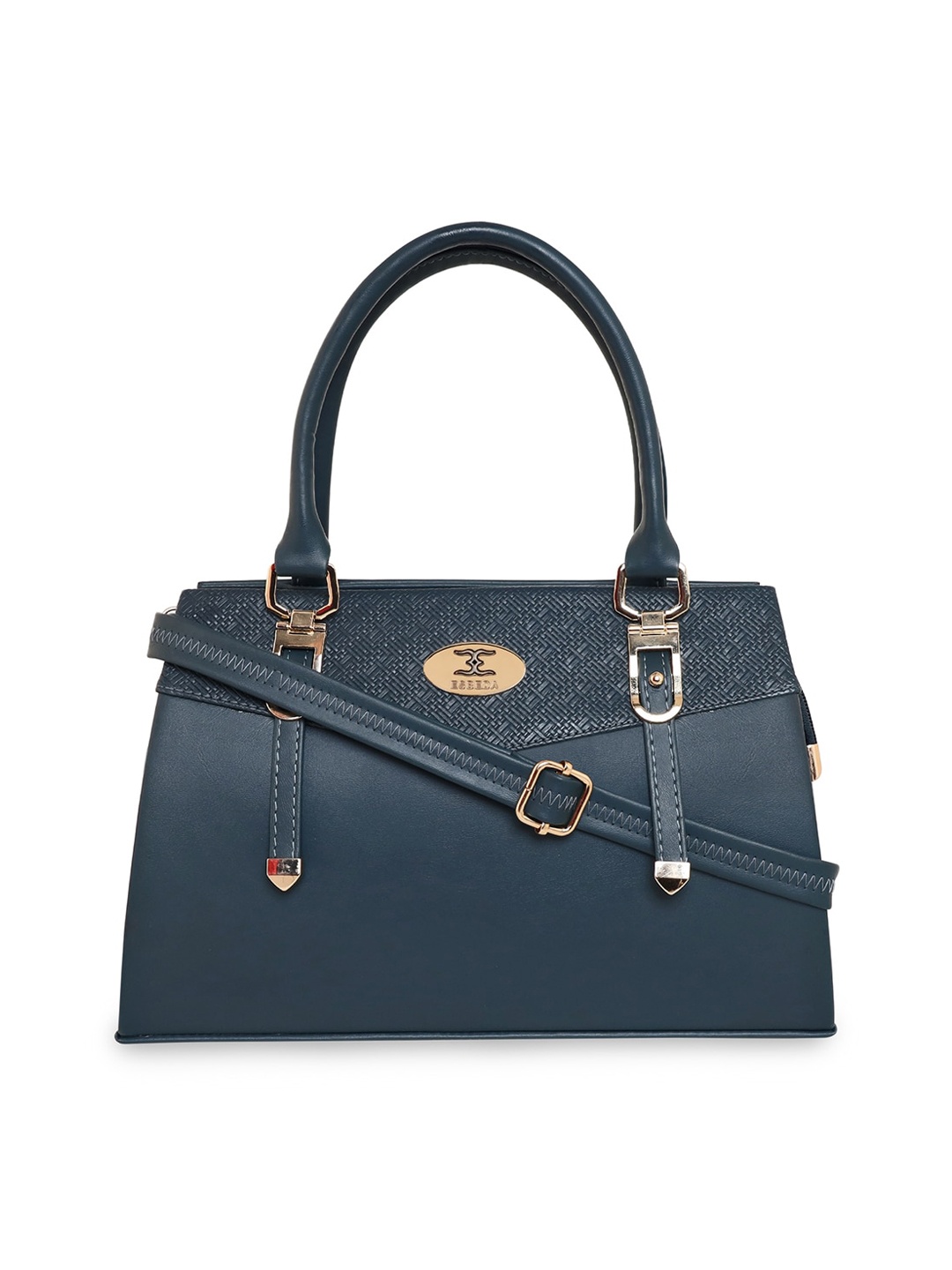 

ESBEDA Blue PU Structured Shoulder Bag with Tasselled