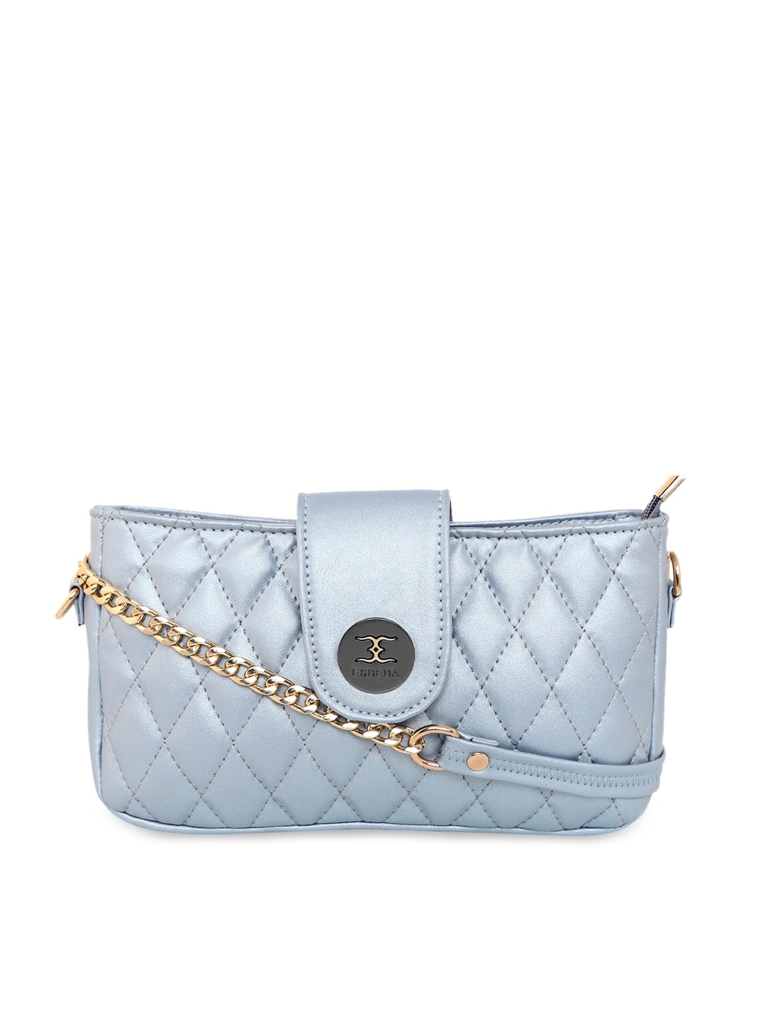 

ESBEDA Women Blue Textured PU Structured Sling Bag with Quilted