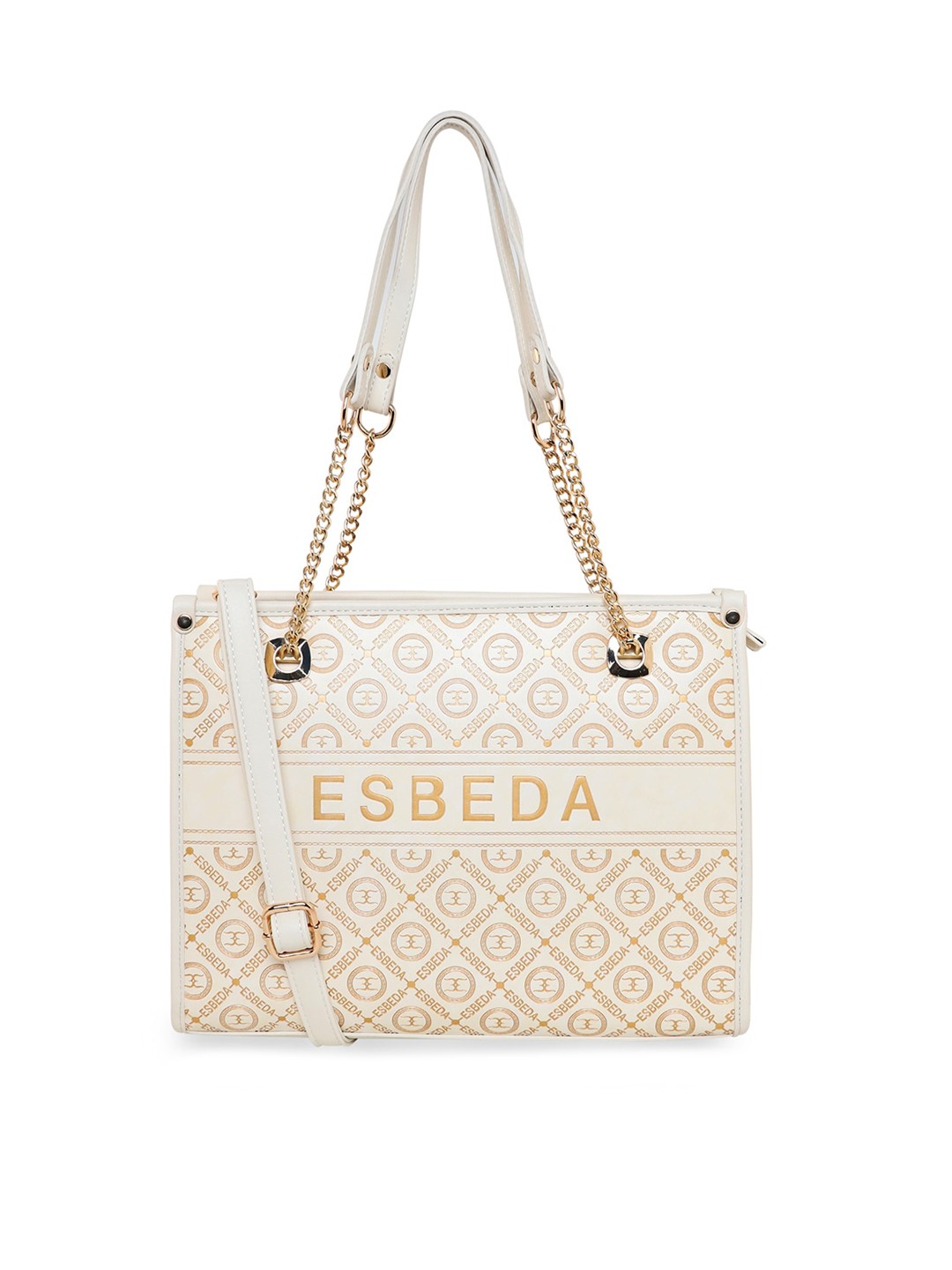 

ESBEDA Women Gold-Toned Printed Structured Shoulder Bag