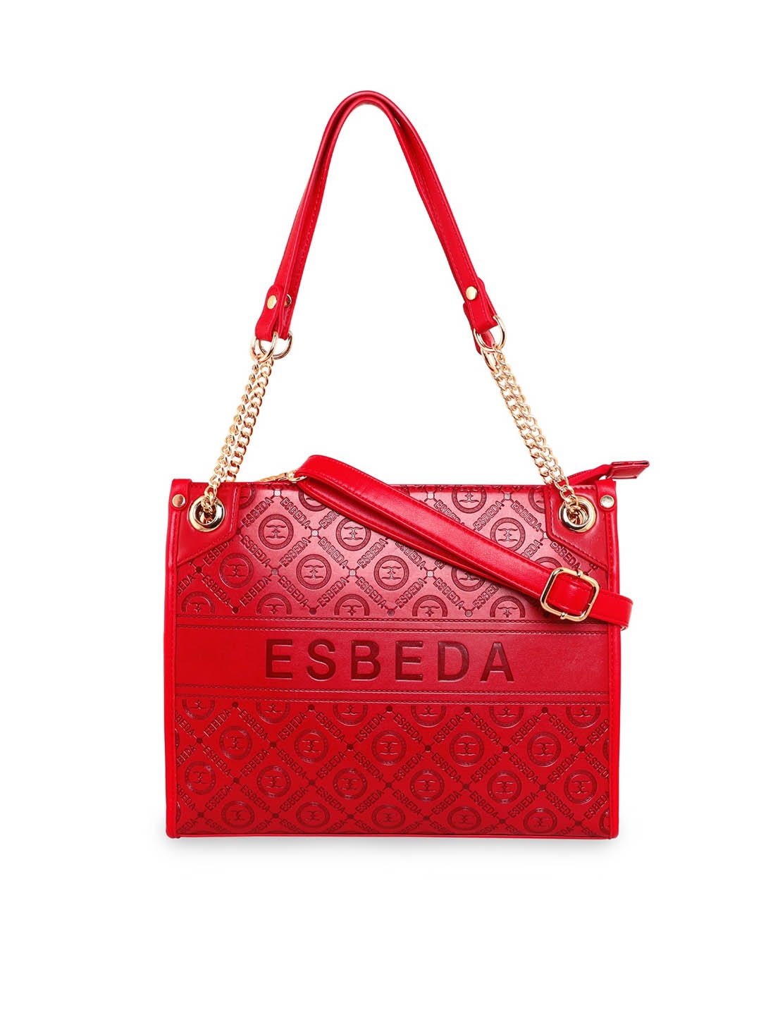 

ESBEDA Women Red Printed PU Structured Shoulder Bag