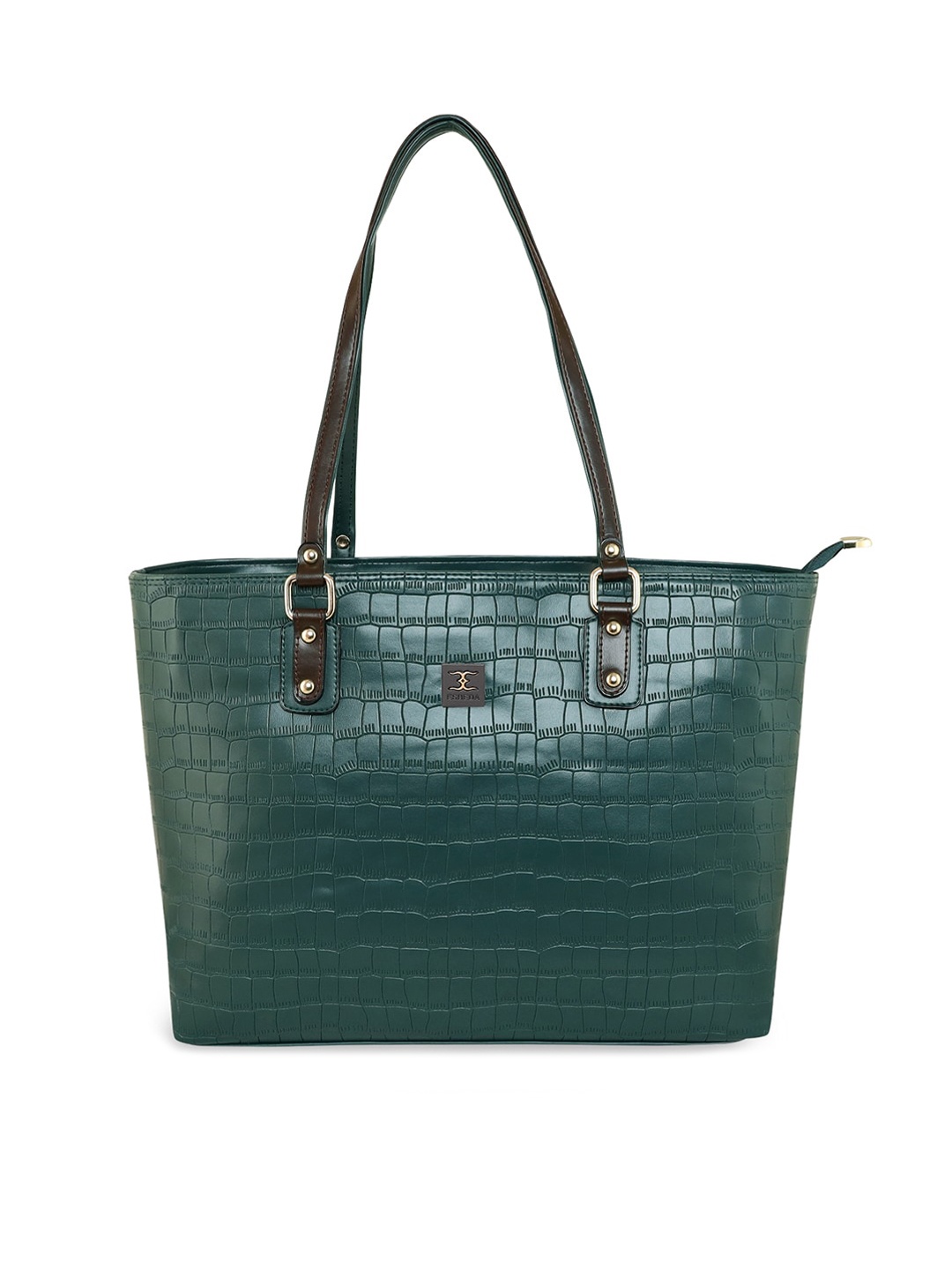 

ESBEDA Women Green Animal Textured PU Shopper Shoulder Bag