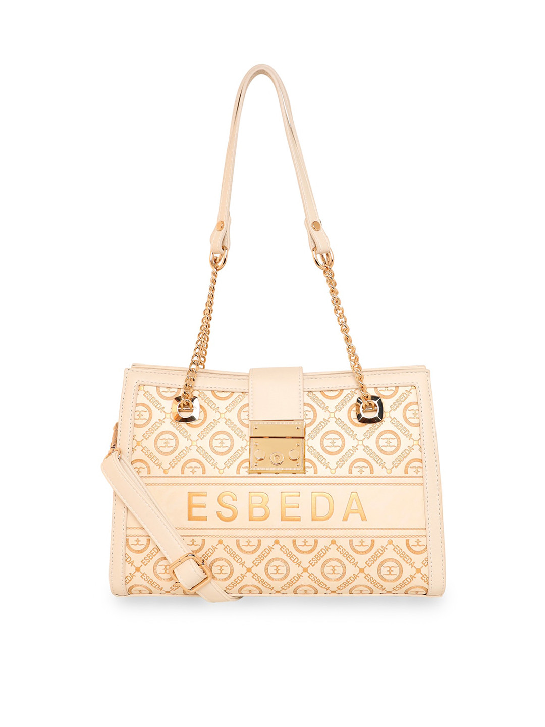 

ESBEDA Women Gold-Toned Printed PU Structured Shoulder Bag