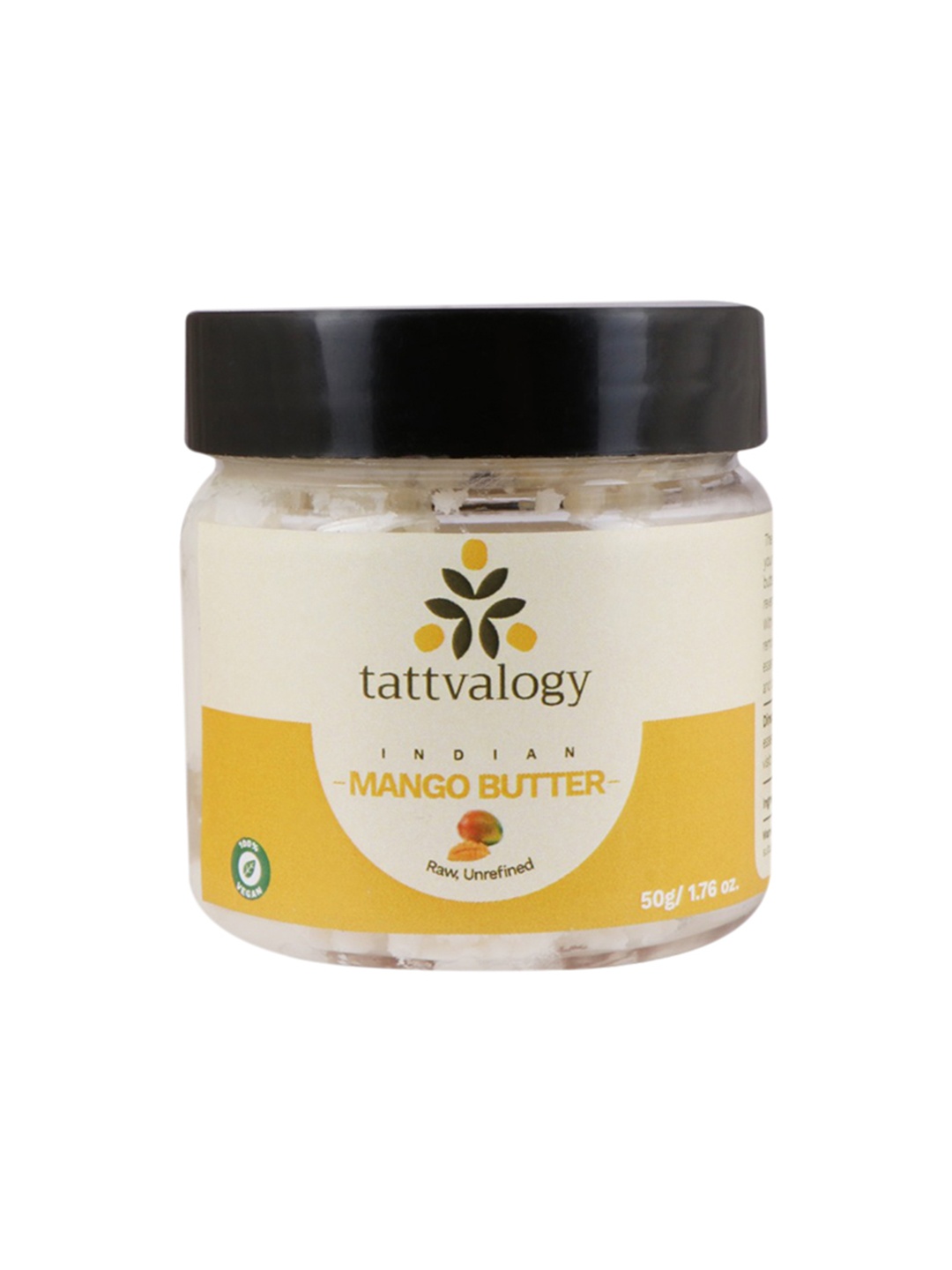 

Tattvalogy Raw Unprocessed & Unrefined Mango Butter - 50g, Beige