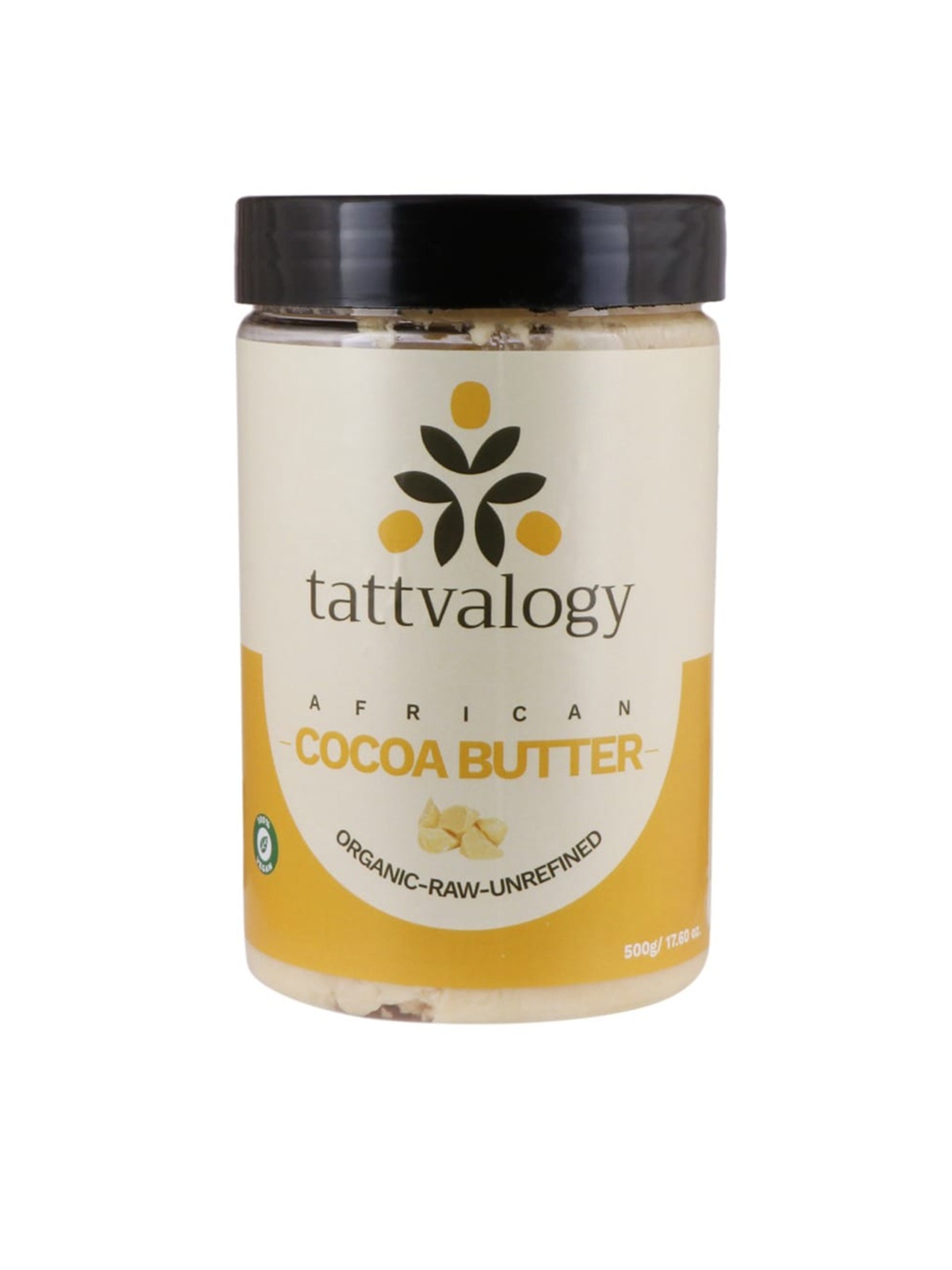 

Tattvalogy Raw, Unprocessed & Unrefined Cocoa Butter - 500g, Beige
