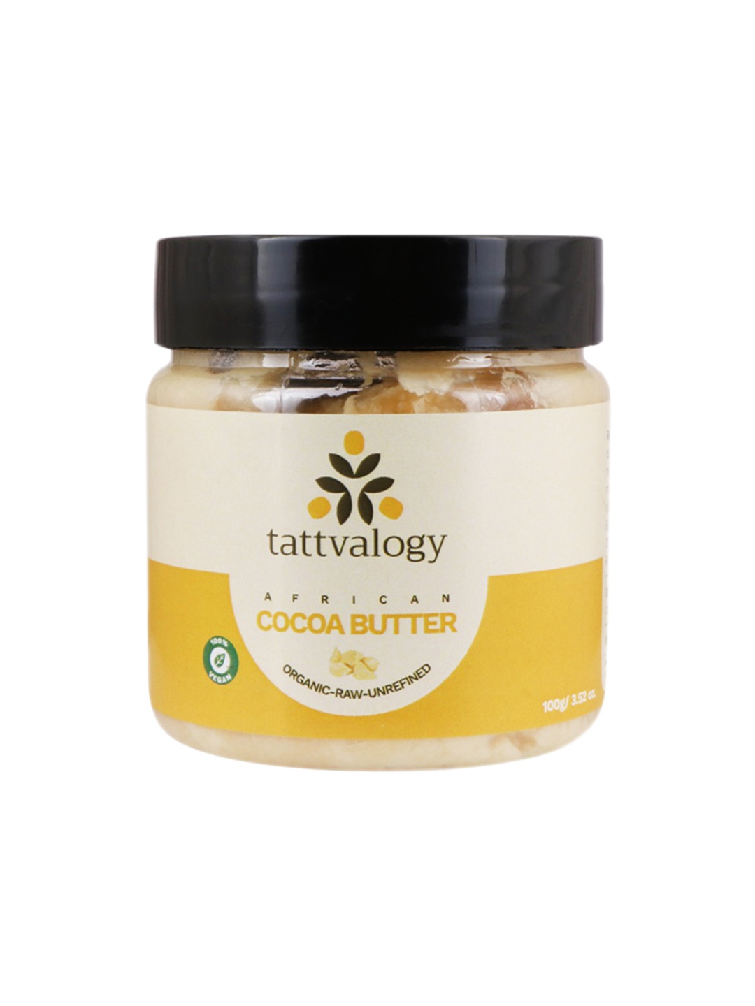 

Tattvalogy Raw, Unprocessed & Unrefined Cocoa Butter - 100g, Beige