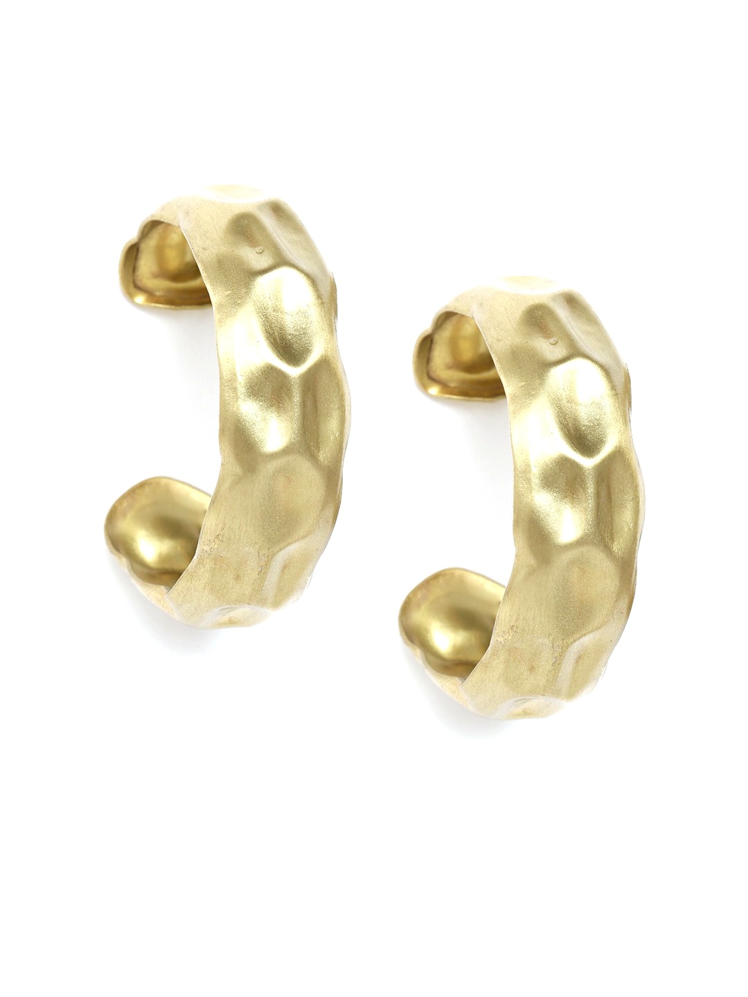 

DressBerry Gold-Plated Circular Half Hoop Earrings