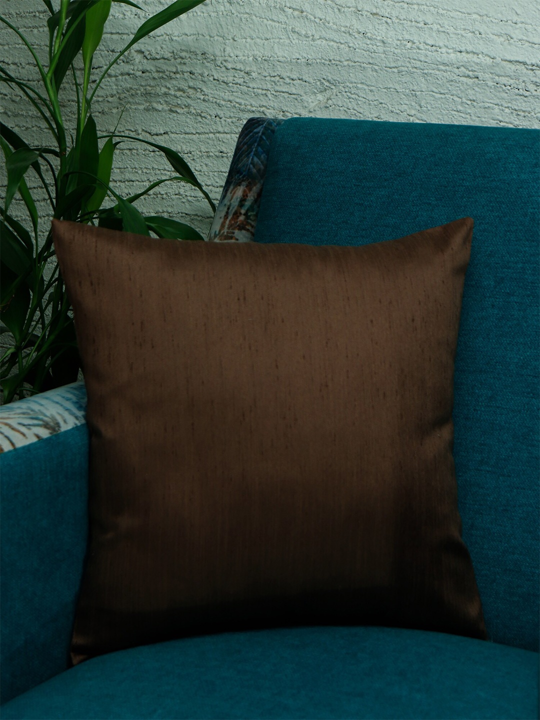 

ZEBA Brown Square Cushion Cover