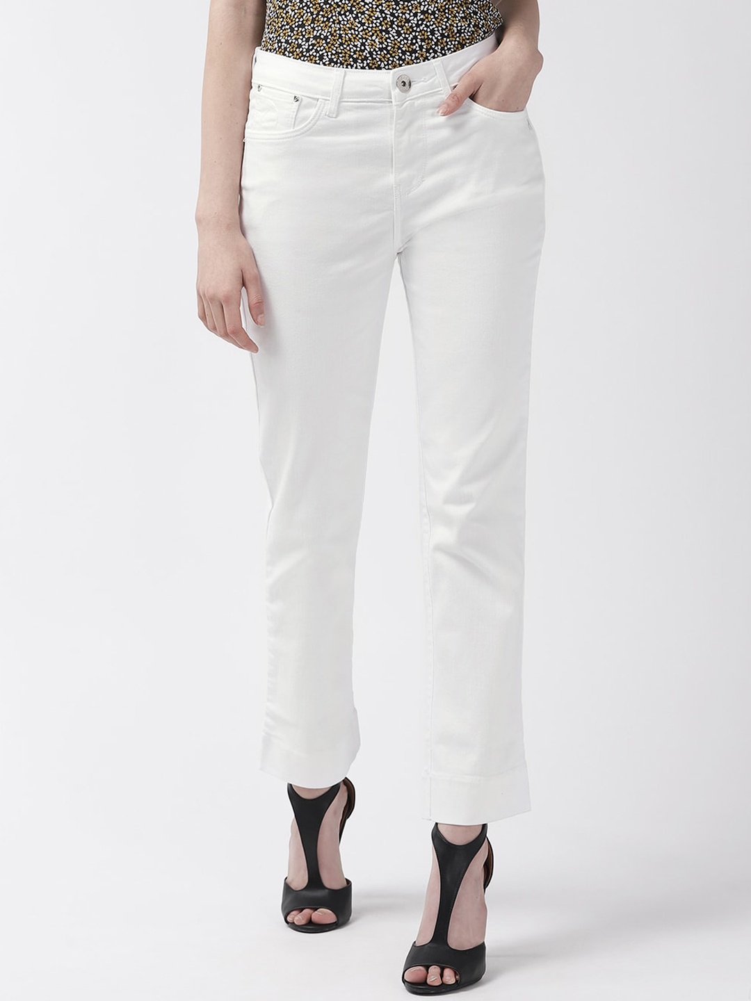 

Xpose Women White Comfort Bootcut Stretchable Jeans
