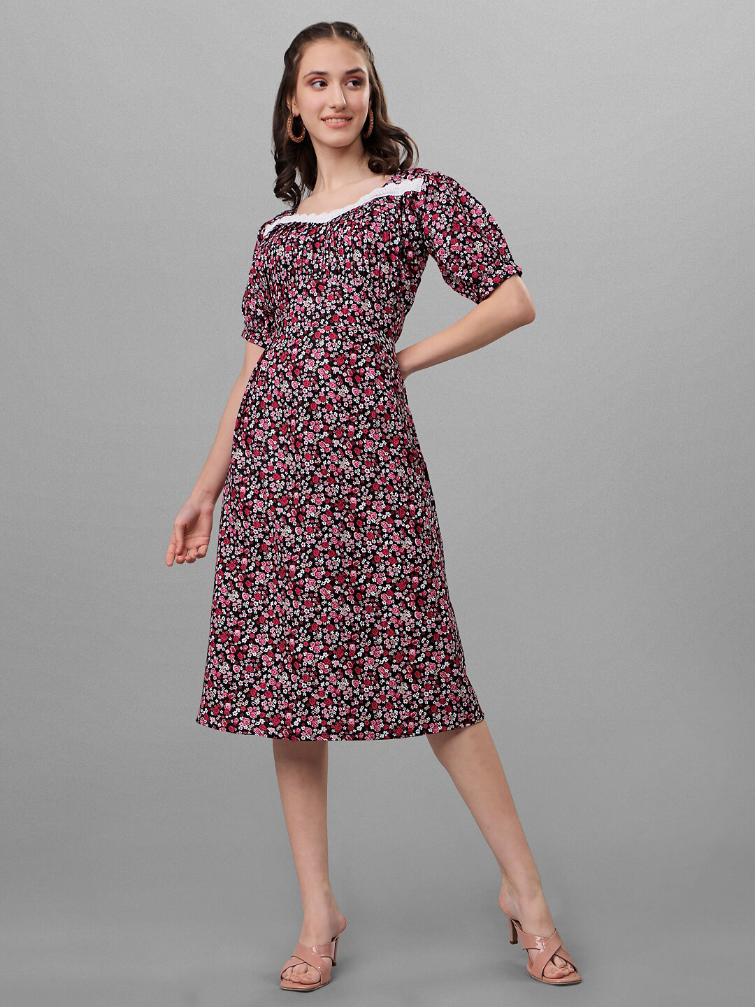 

GUFRINA Red Floral Printed Dress