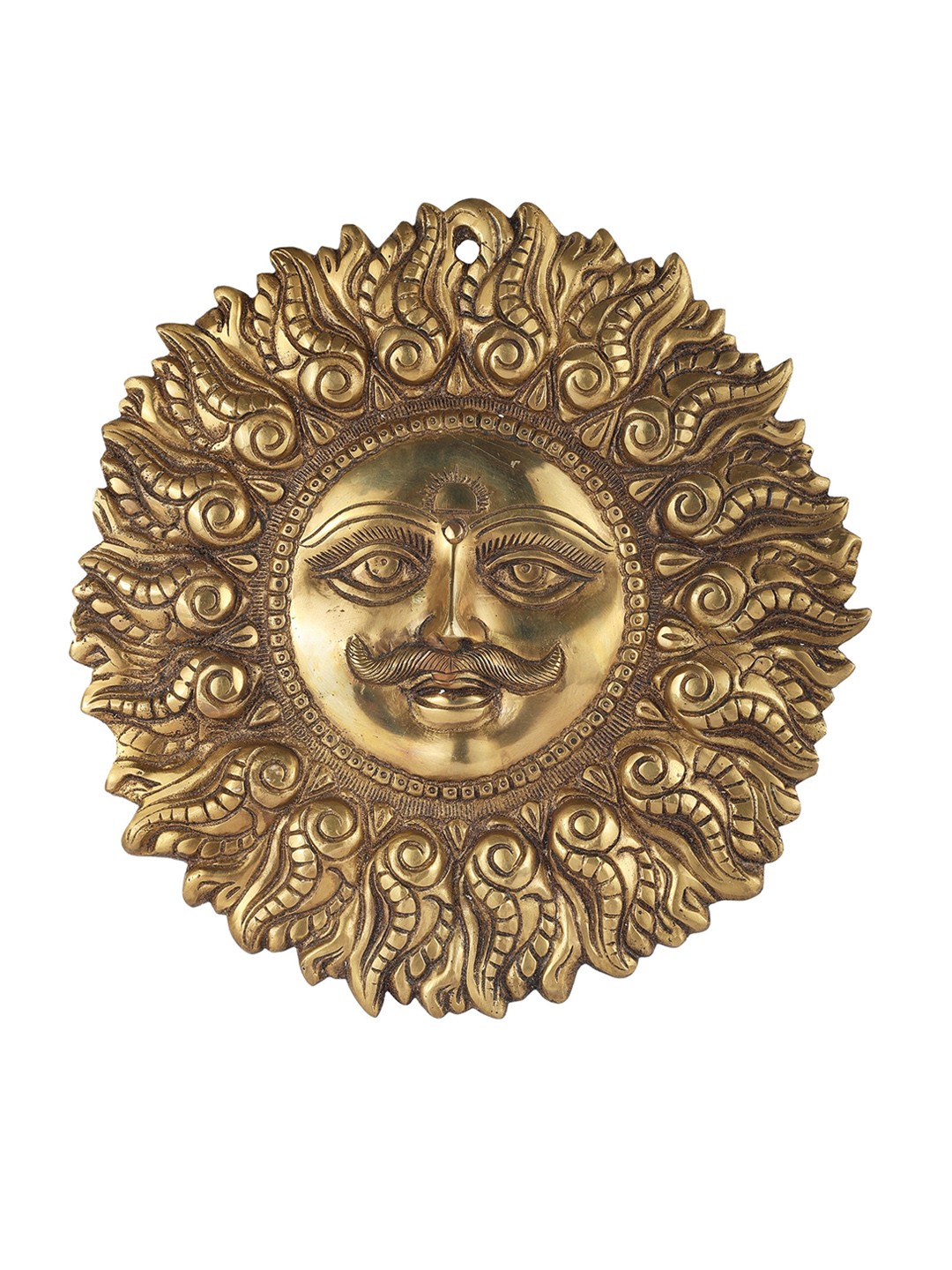 

Exotic India Gold-Toned Surya Brass Hanging Wall Decor
