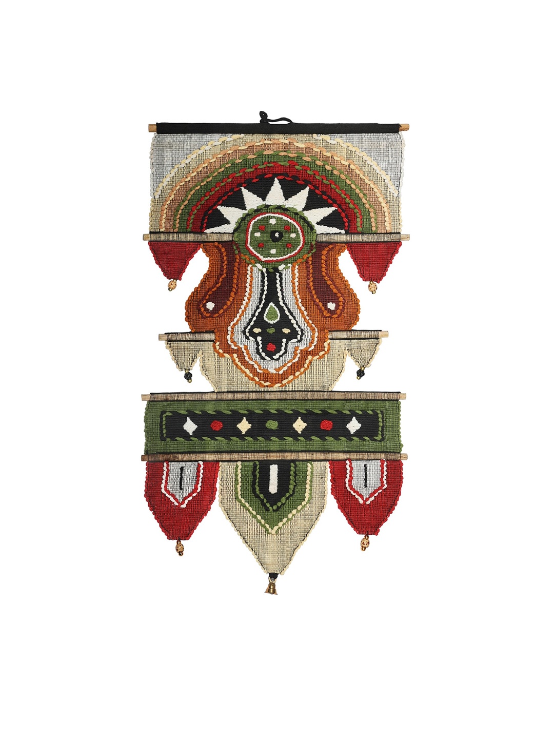 

Exotic India Green & Red Handmade Wall Decor