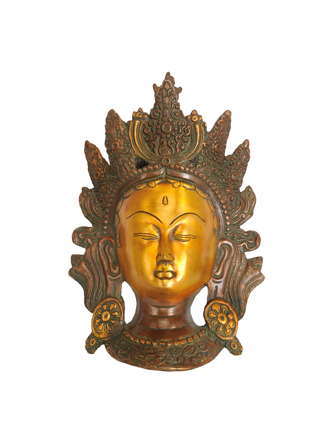 

Exotic India Gold-Toned Goddess Tara Wall Hanging Decor