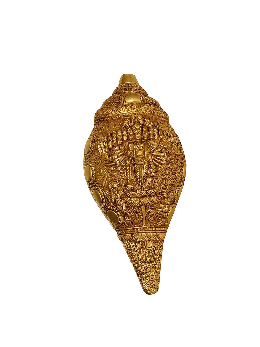 

Exotic India Gold-Toned Vishvarupa Vishnu Conch Wall Hanging