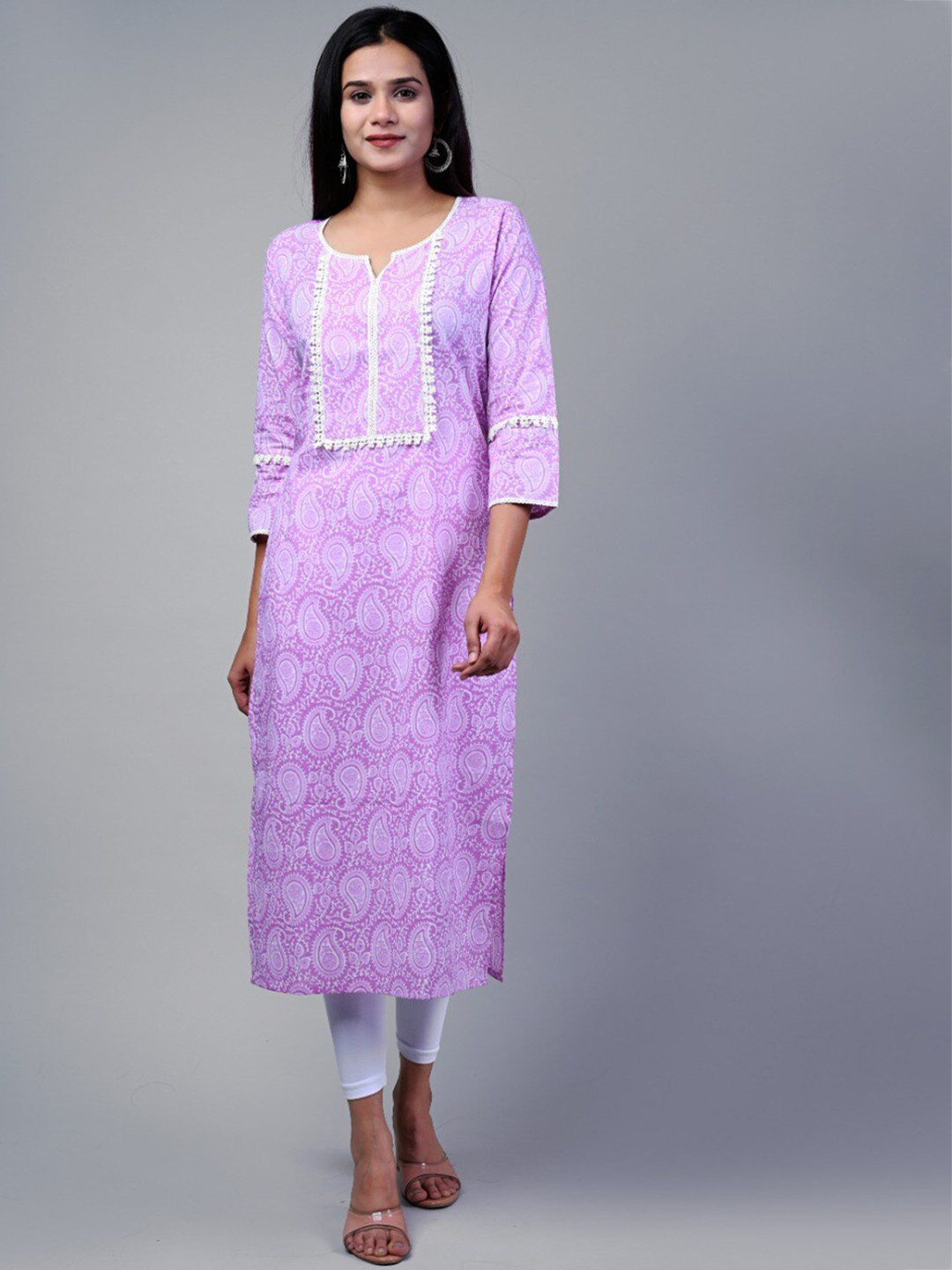 

Swasti Women Purple Paisley Printed Kurta