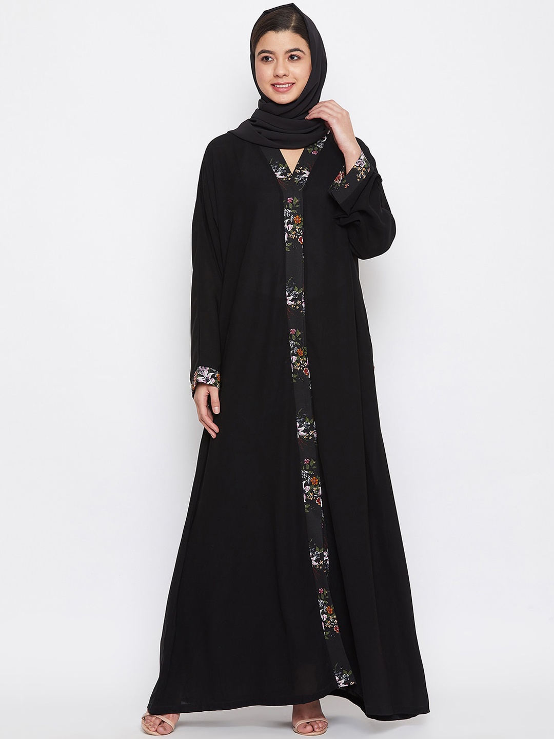 

NABIA Women Black Solid Abaya Burqa