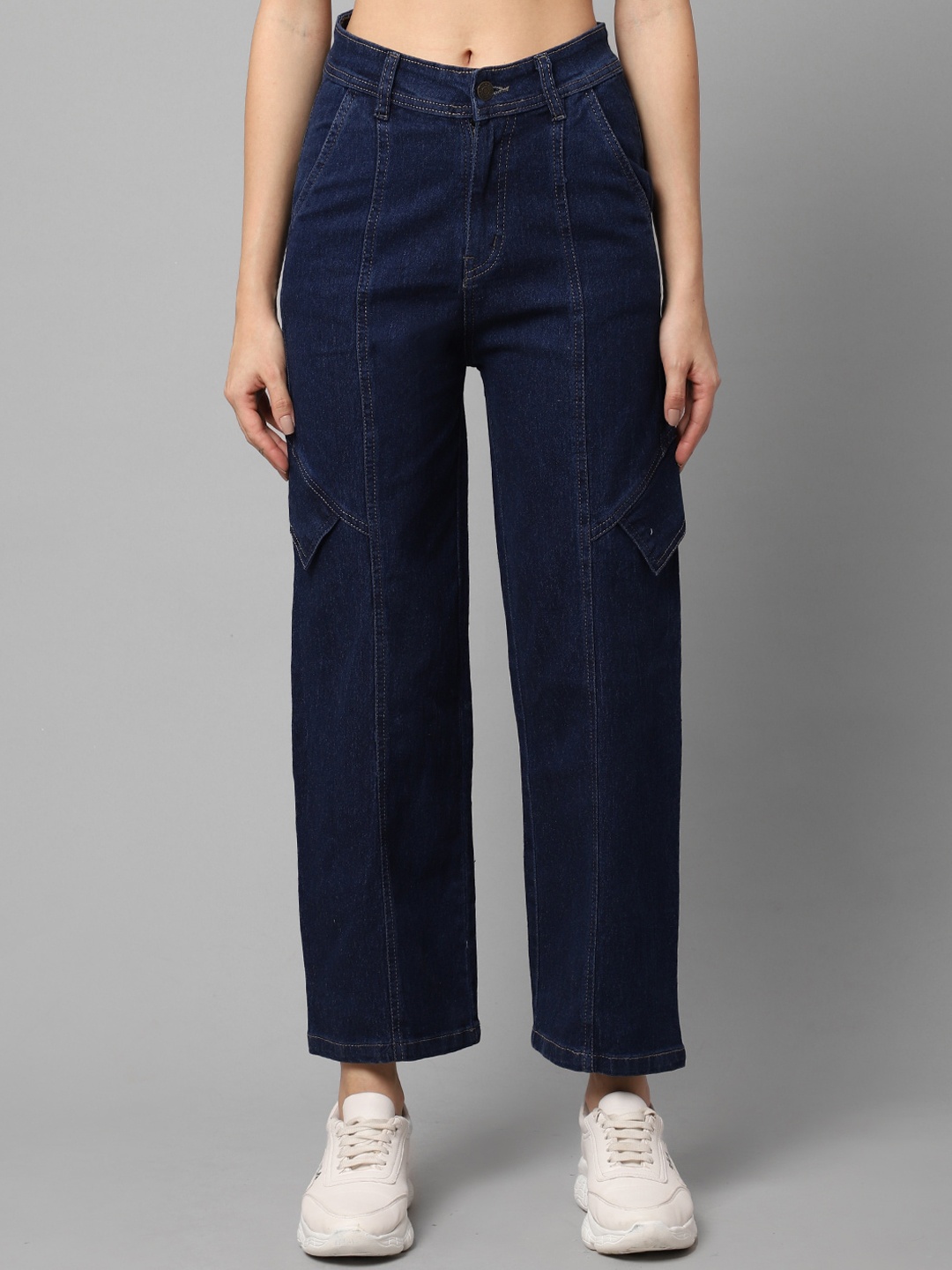 

River Of Design Jeans Women Blue Wide Leg Jeans