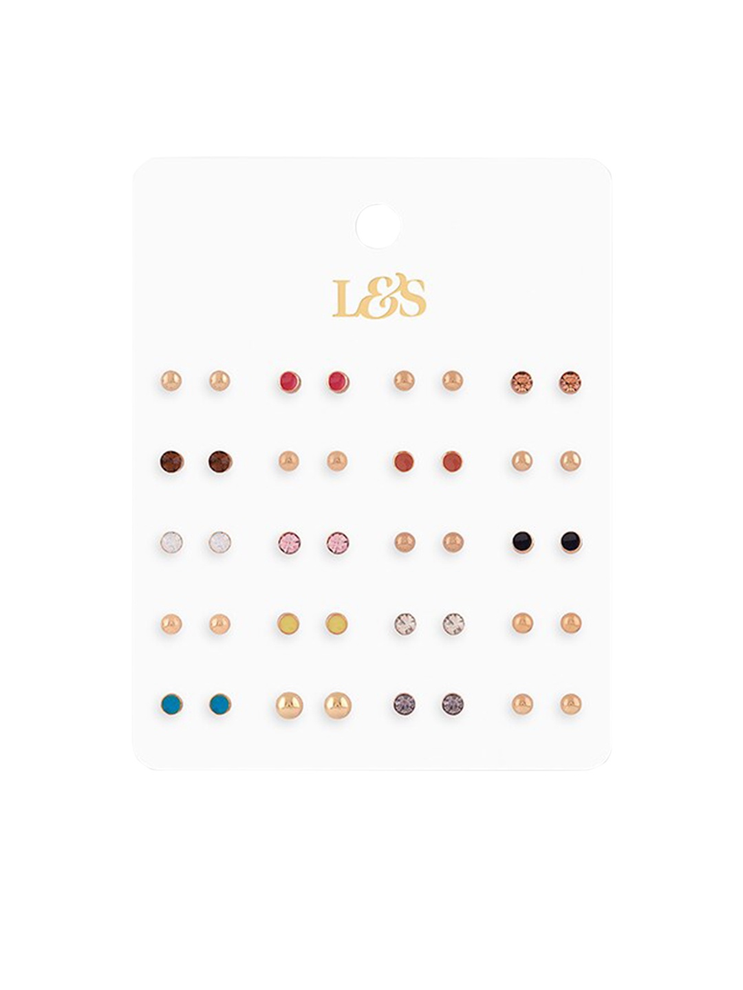 

Lilly & sparkle Women Green & Red Gold Plated Contemporary Studs Earrings