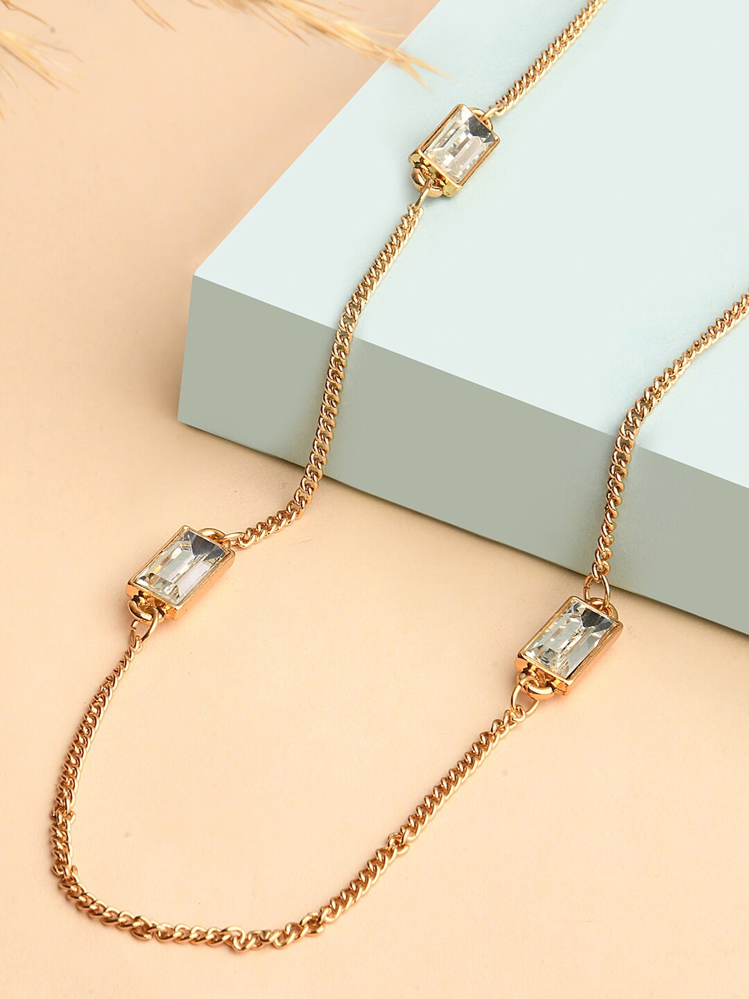 

Lilly & sparkle Gold-Toned & White Gold-Plated Necklace