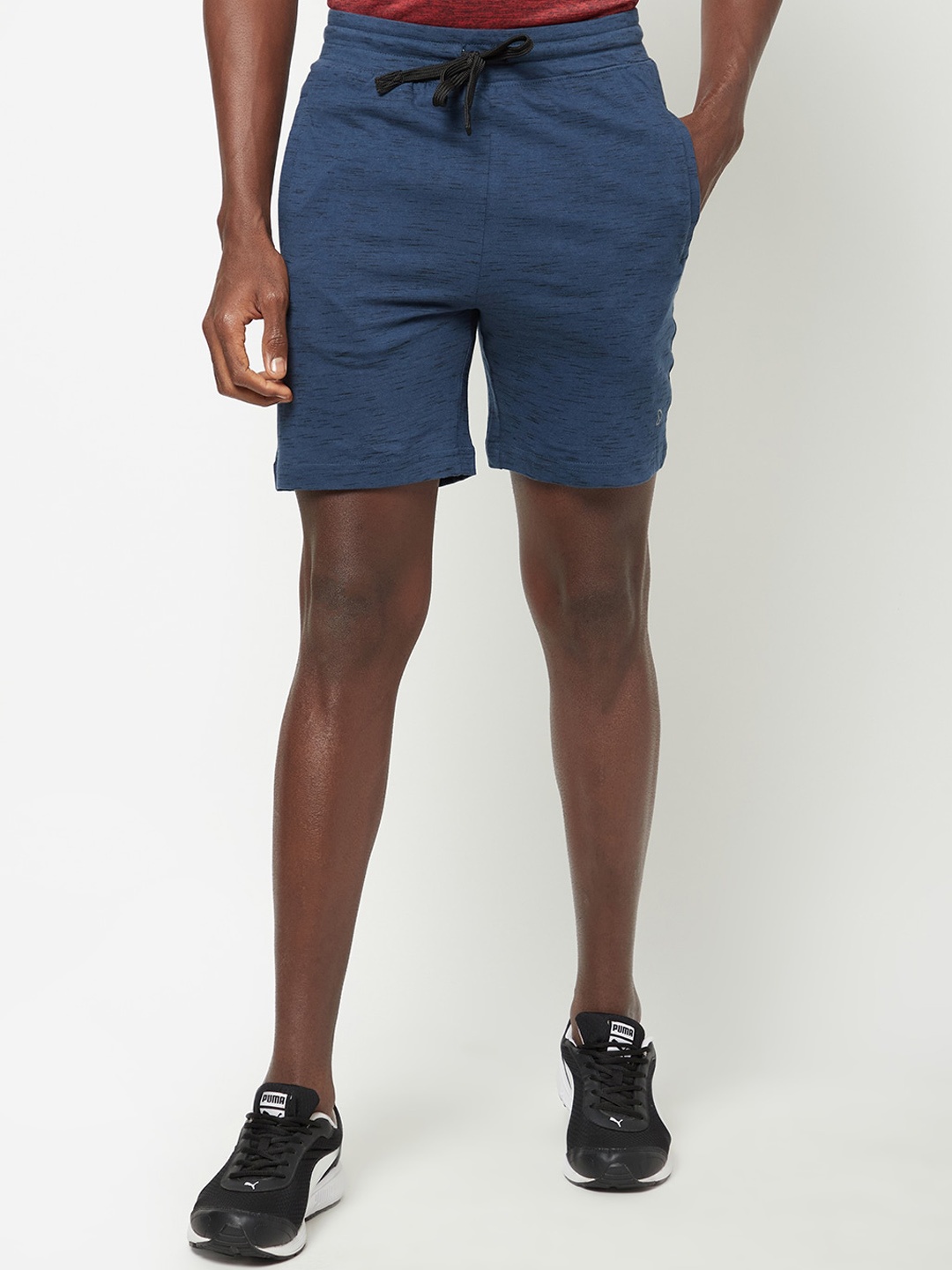 SPORTO Men Blue Sports Solid Shorts