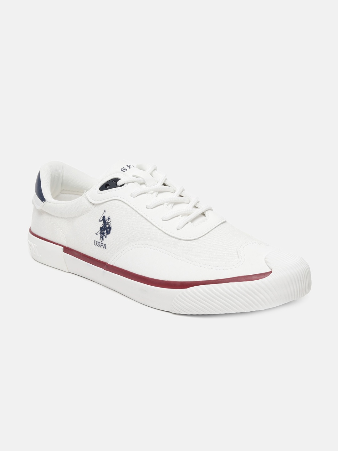 

U S Polo Assn . Men Off White PU Sneakers