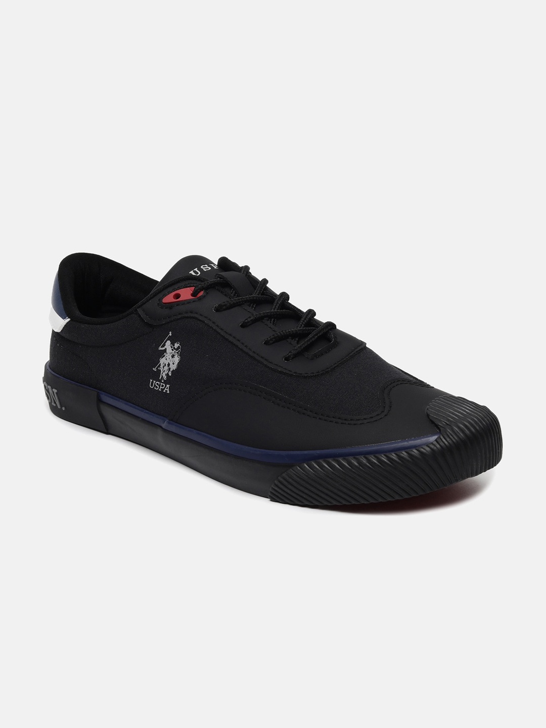 

U S Polo Assn. Men Black PU Sneakers