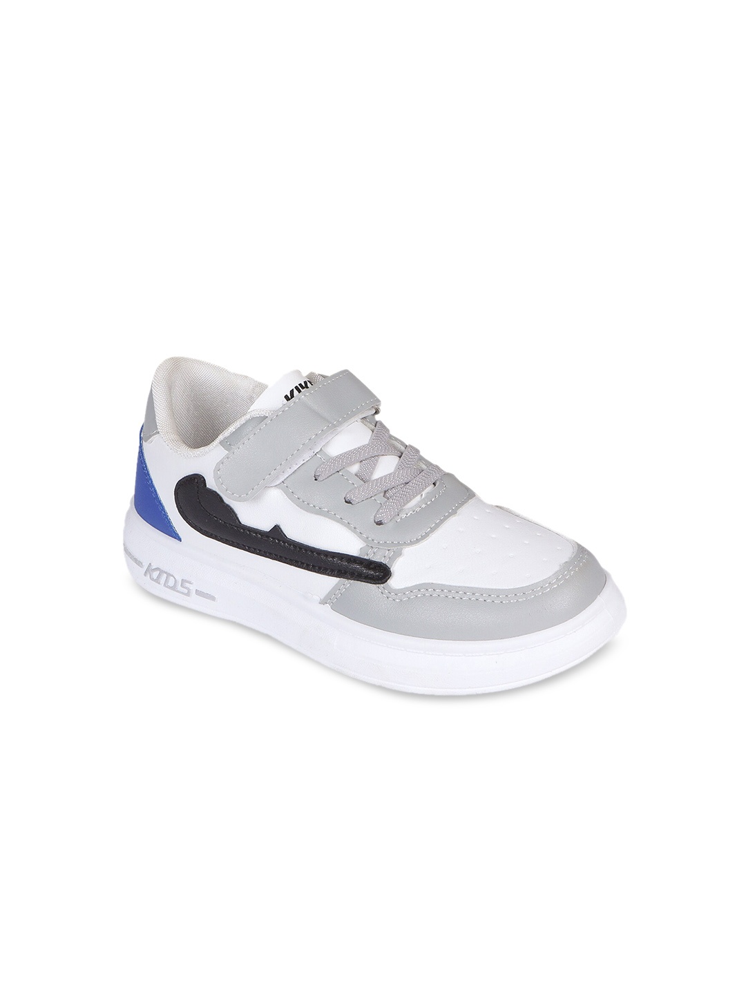 

FEETWELL SHOES Unisex Kids White Colourblocked Sneakers