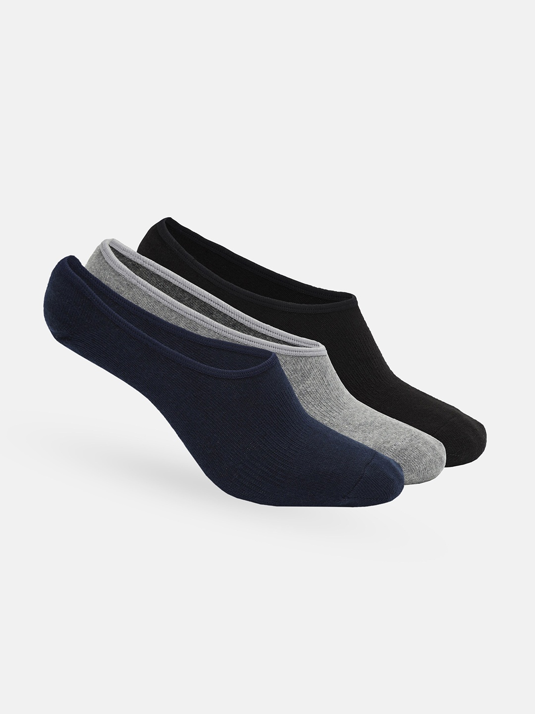 

Cultsport Men Pack Of 3 Solid Shoe Liner Socks, Black