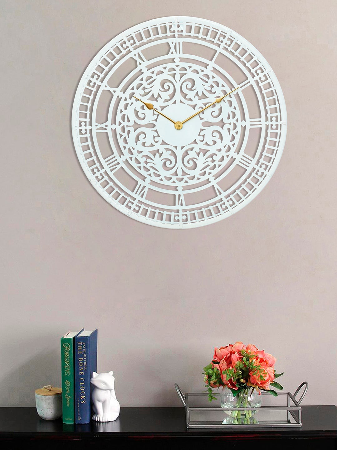 

eCraftIndia White & Grey Printed Contemporary Wall Clock