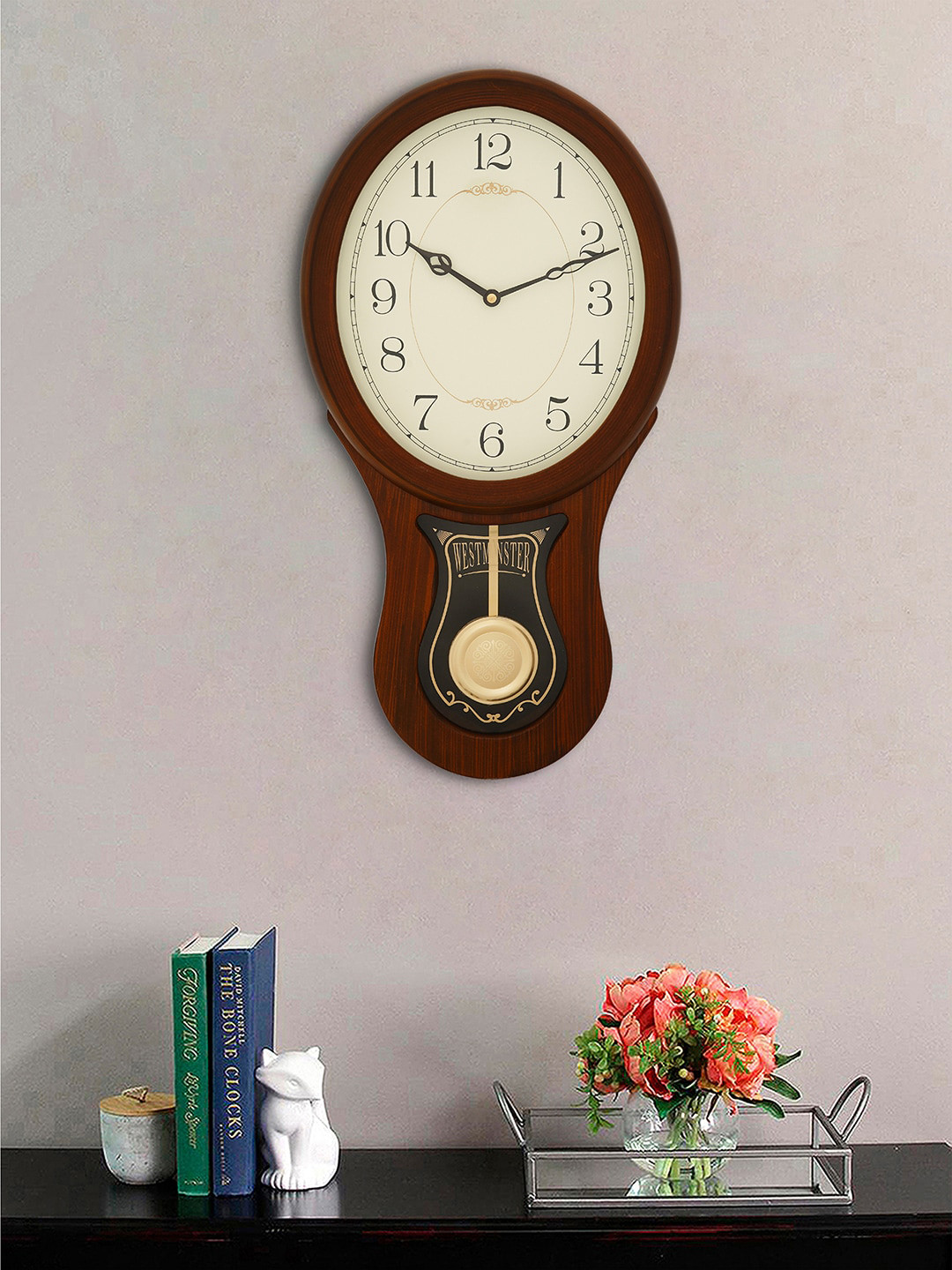 

eCraftIndia Brown & White Contemporary Wall Clock