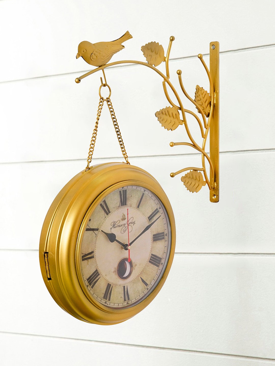 

eCraftIndia Gold-Toned Contemporary Wall Clock