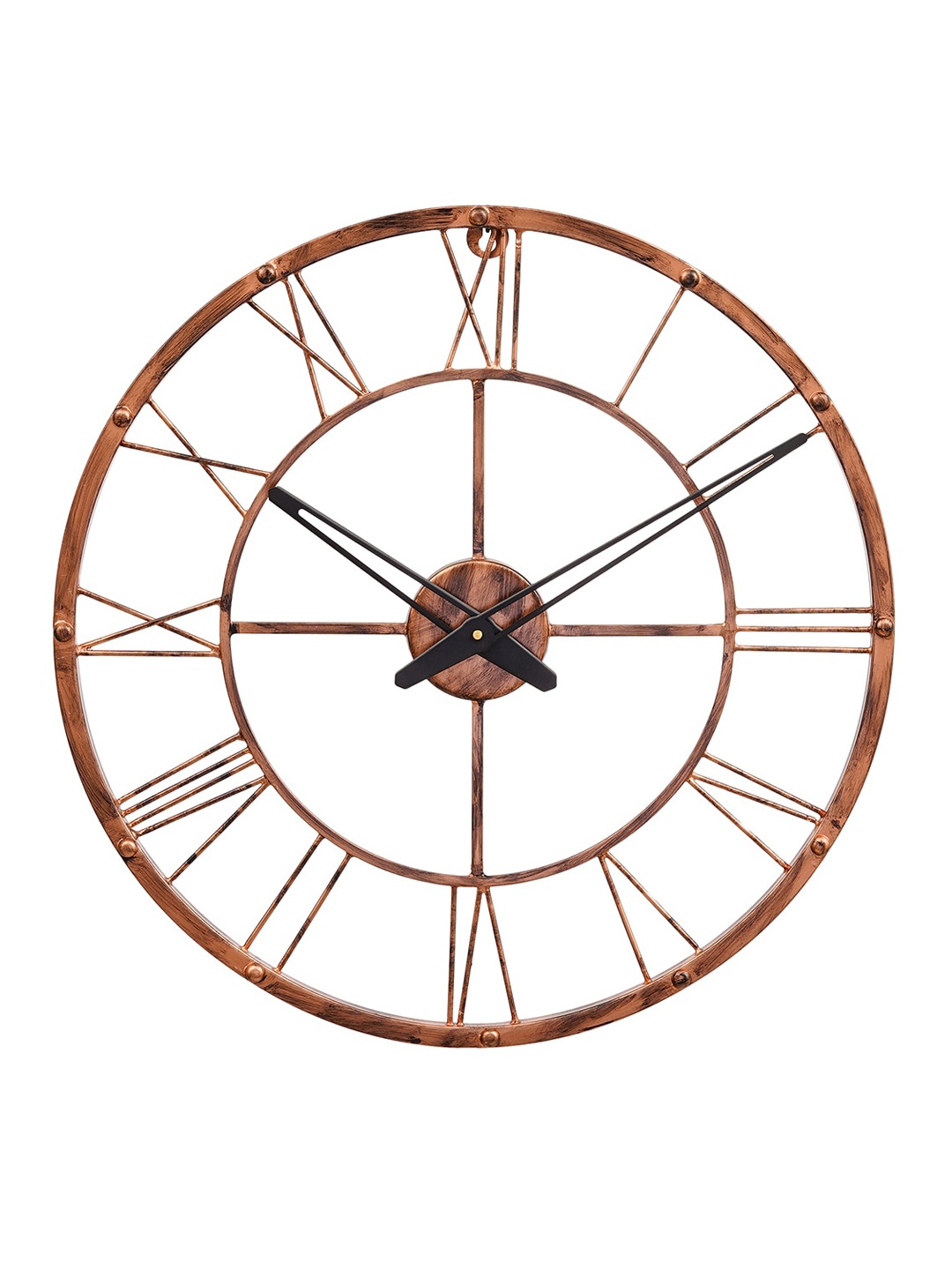 

eCraftIndia Copper-Toned & Black Vintage Wall Clock
