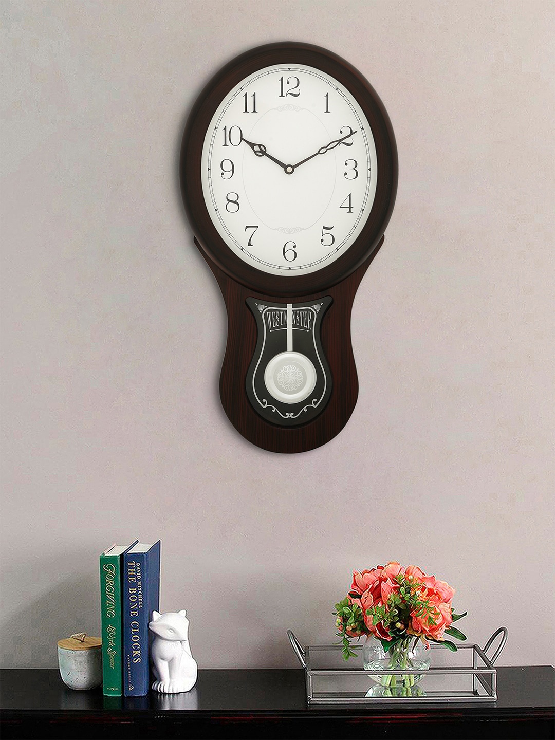 

eCraftIndia Brown & White Contemporary Wall Clock