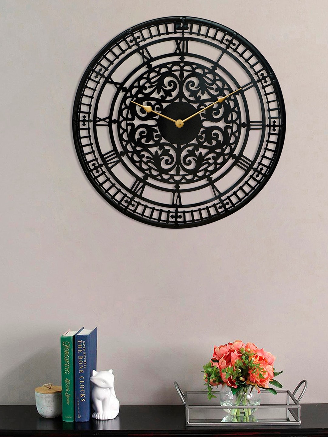 

eCraftIndia Black Round Shape Contemporary Wall Clock