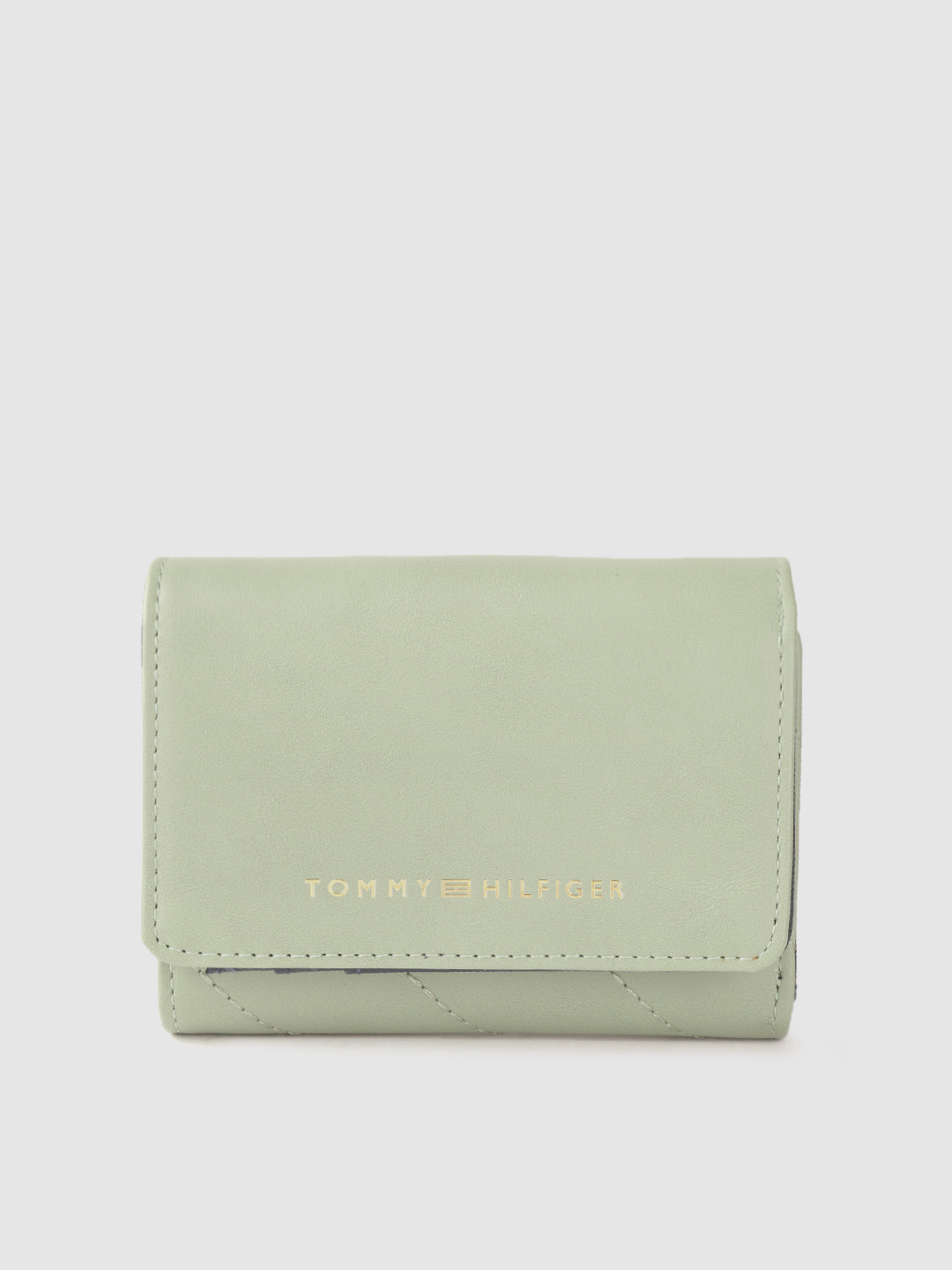 

Tommy Hilfiger Women Olive Green PU Three Fold Wallet