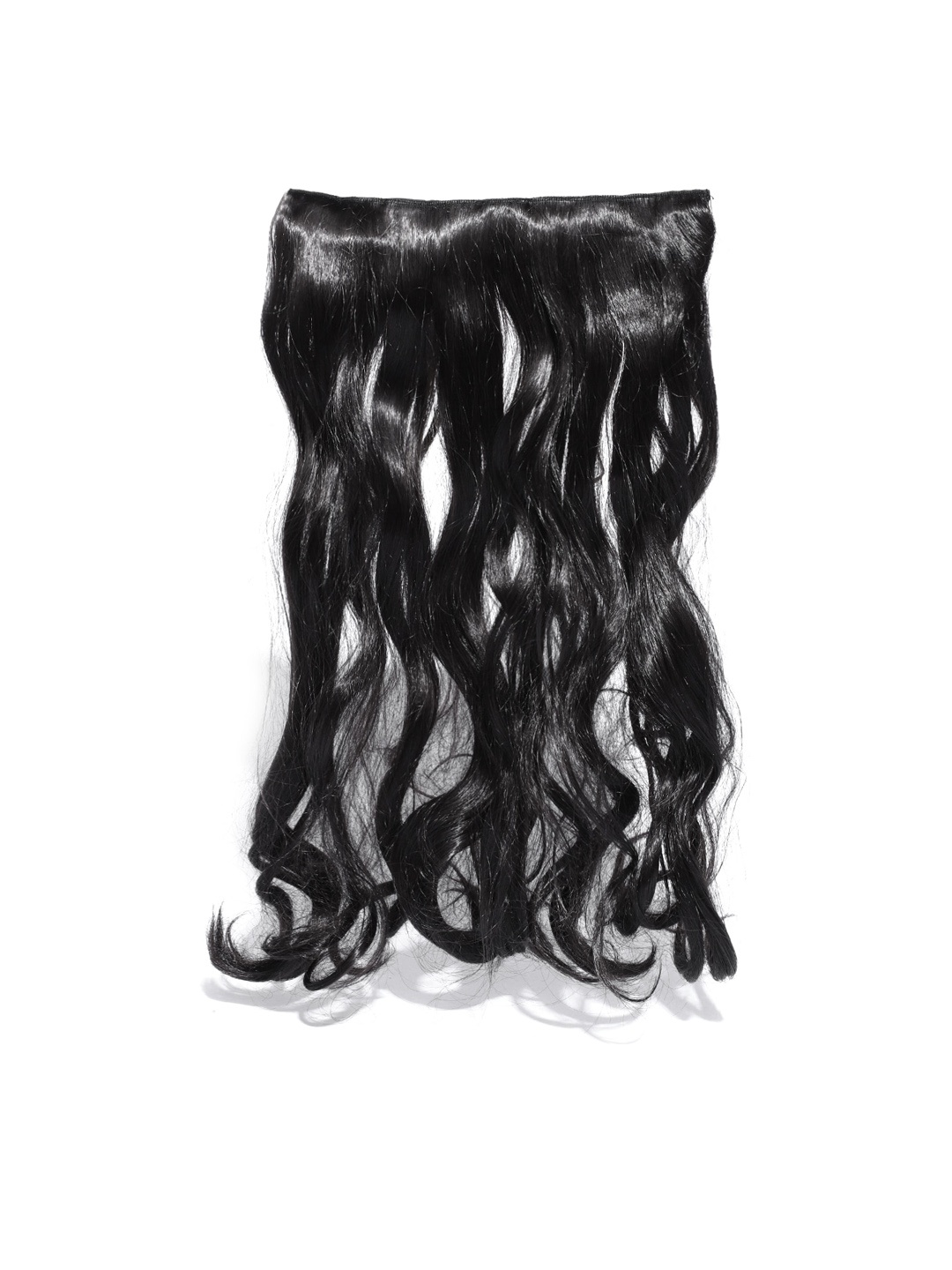 

CHRONEX Curly Wavy Fibre Clip-On Synthetic Hair Extensions - Black