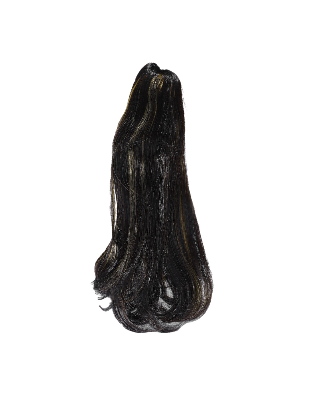 

CHRONEX Golden Highlight Ponytail with Clutcher Hair Extension Wig - Black