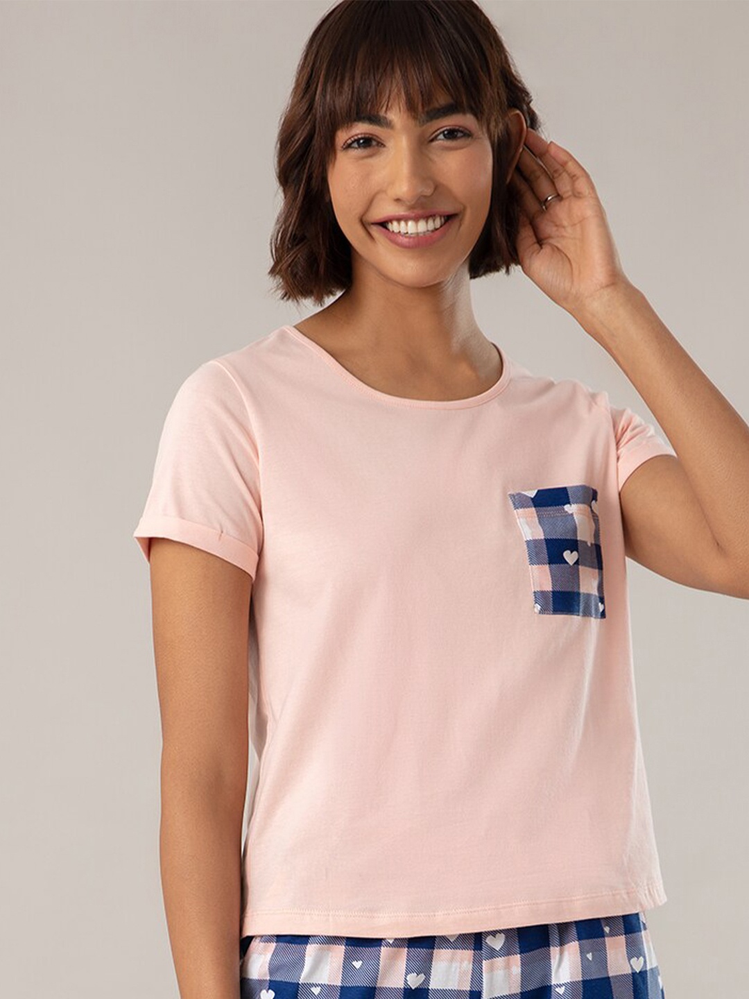 

Nykd Women Super Fine Cotton T-shirt, Pink