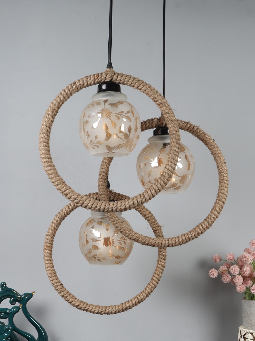 

foziq Black & White Printed Ceiling Lamps