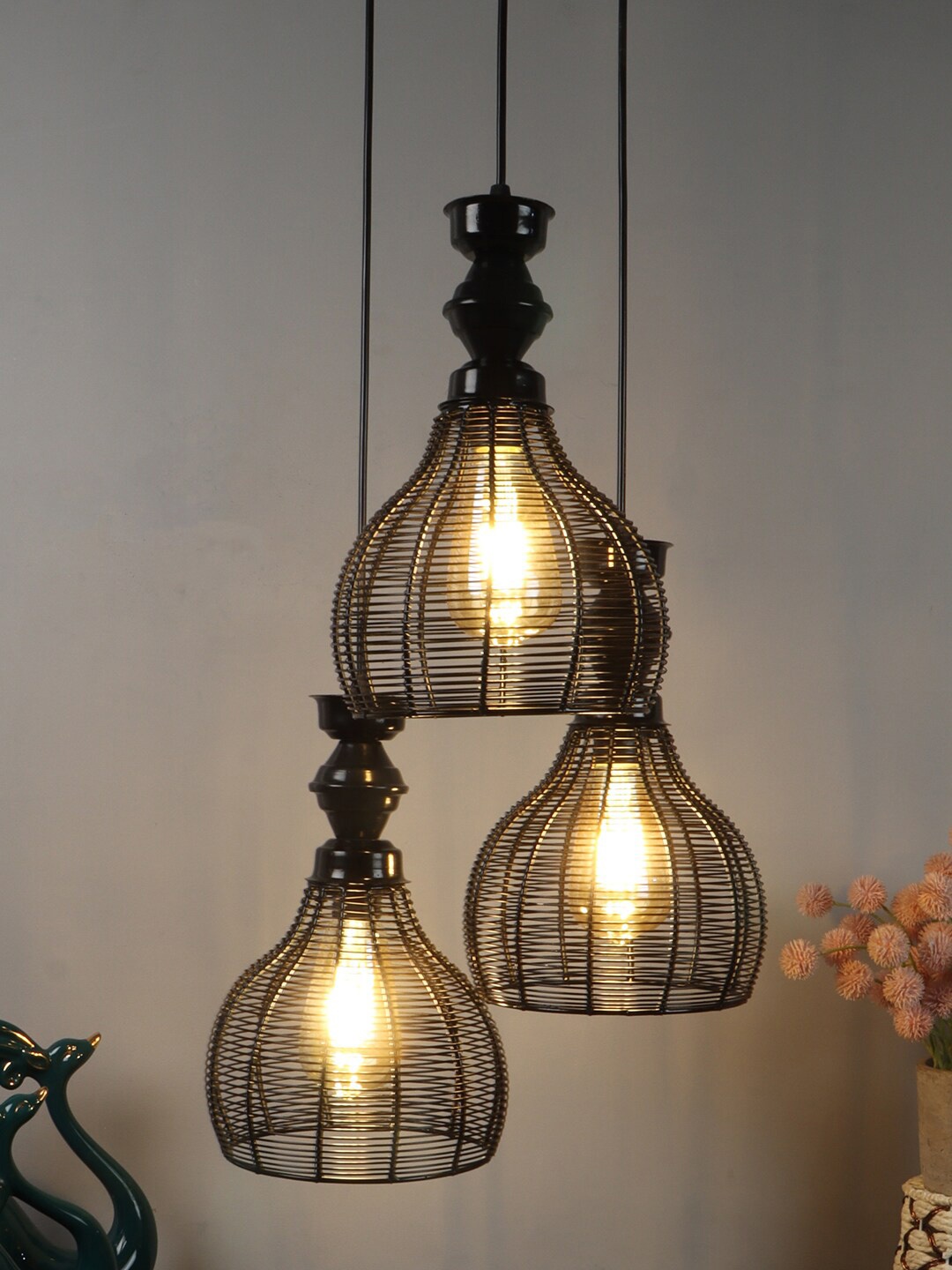 

foziq Black Textured Ceiling Lamps