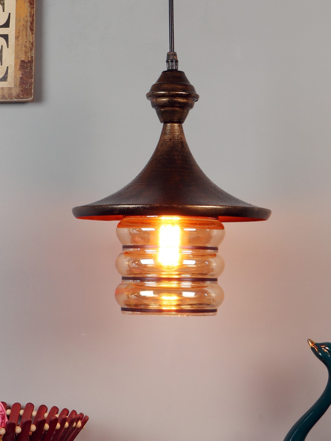 

foziq Gold-Toned Solid Ceiling Lamp