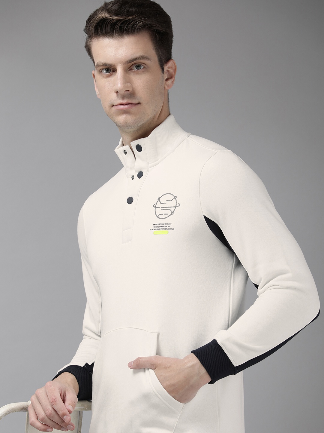 

SPYKAR High Neck Sweatshirt, White