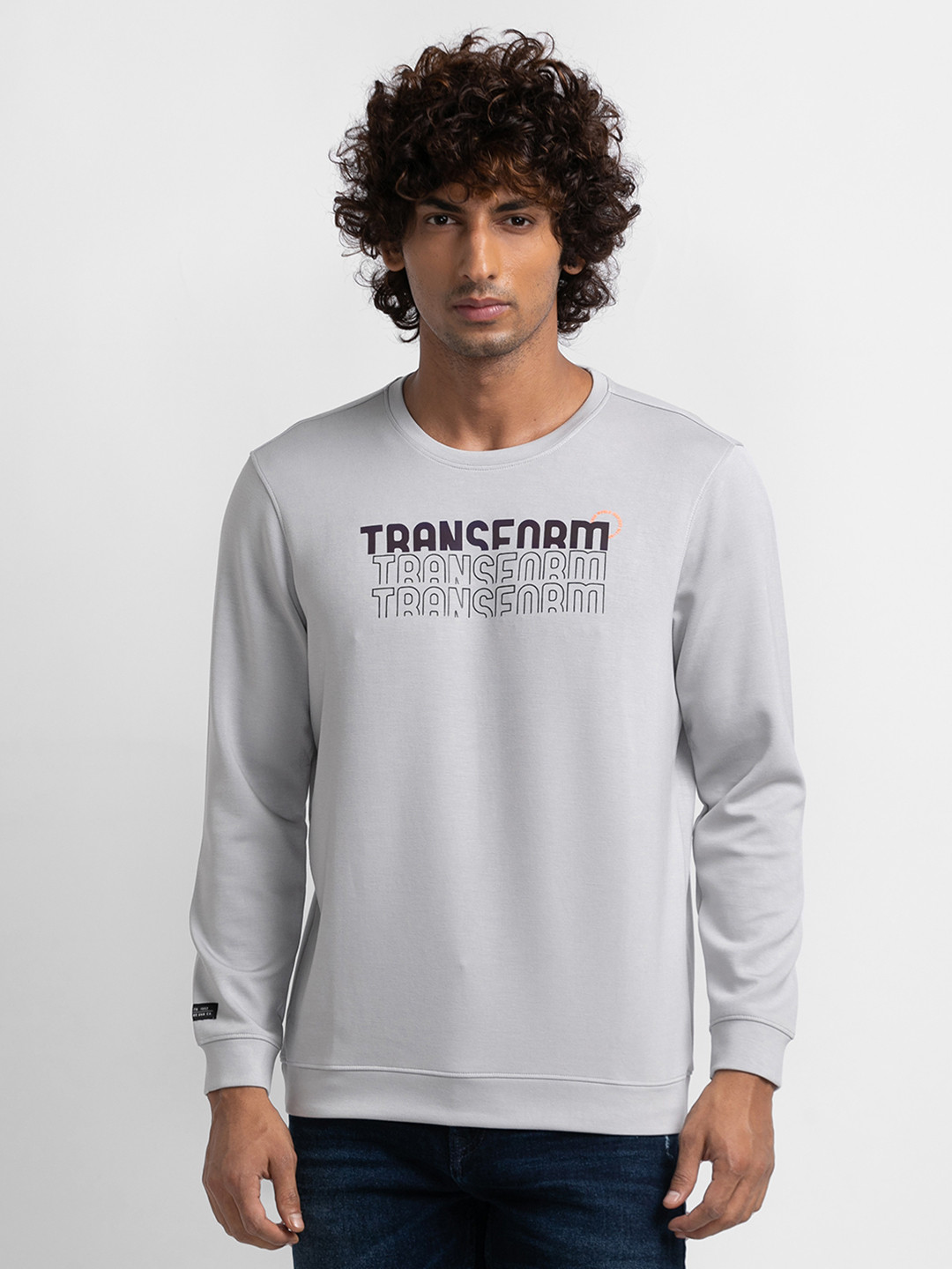 

SPYKAR Typography Printed Sweatshirt, Grey