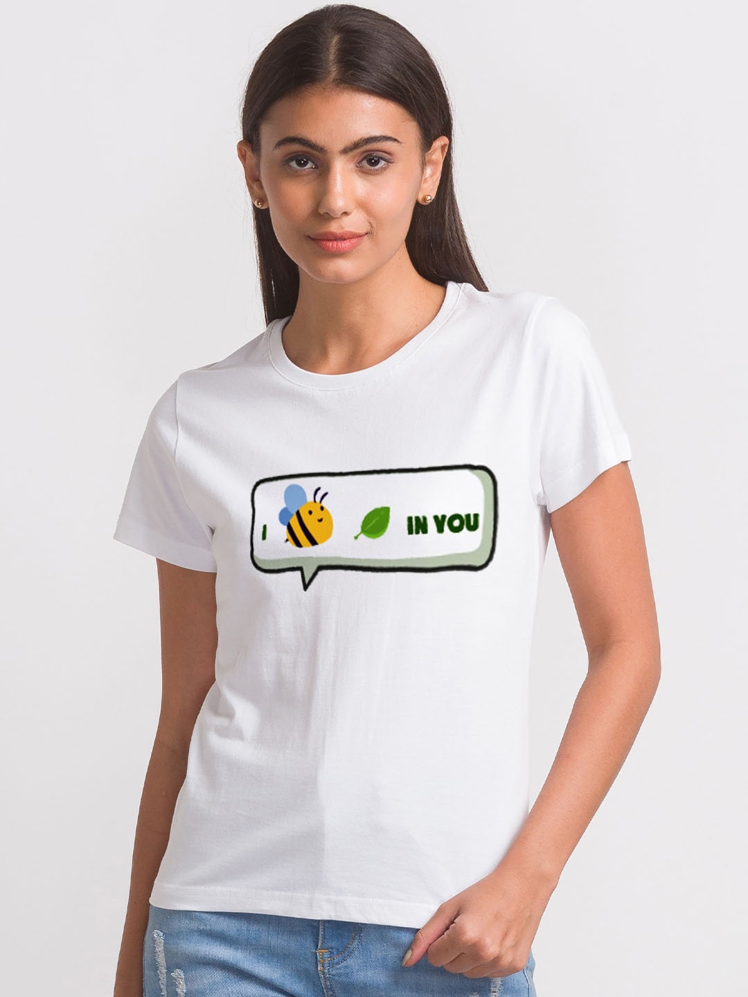 

FashionRack Women White Printed Cotton Lounge Tshirts
