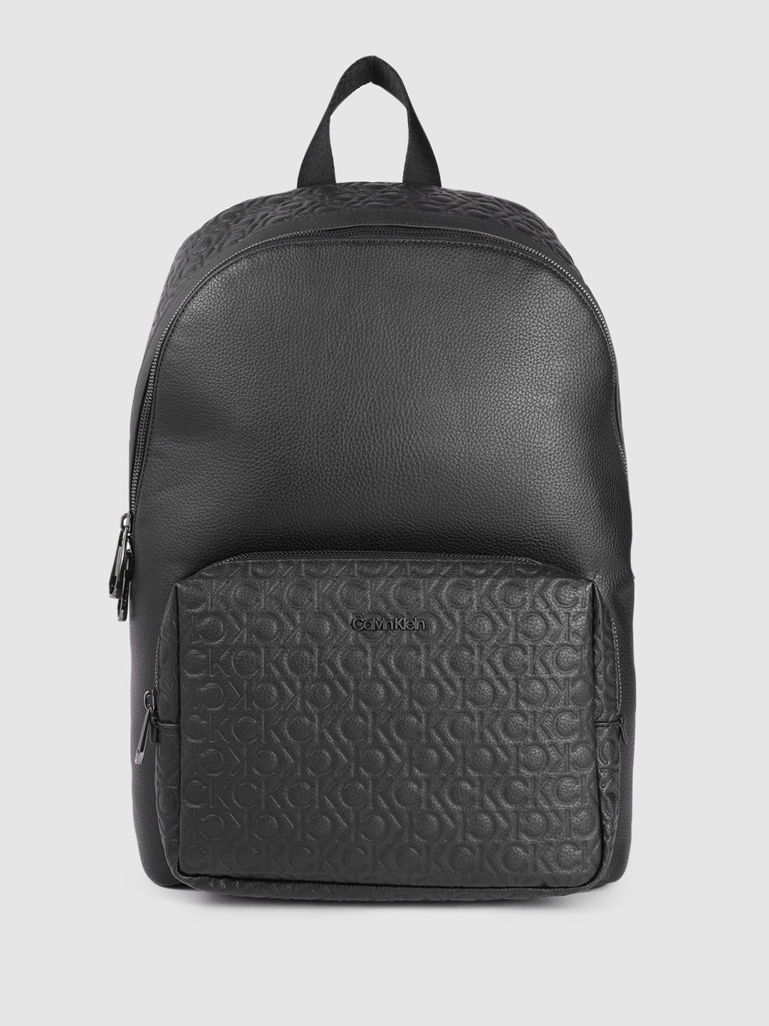 

Calvin Klein Jeans Men Brand Logo Printed Backpack, Black