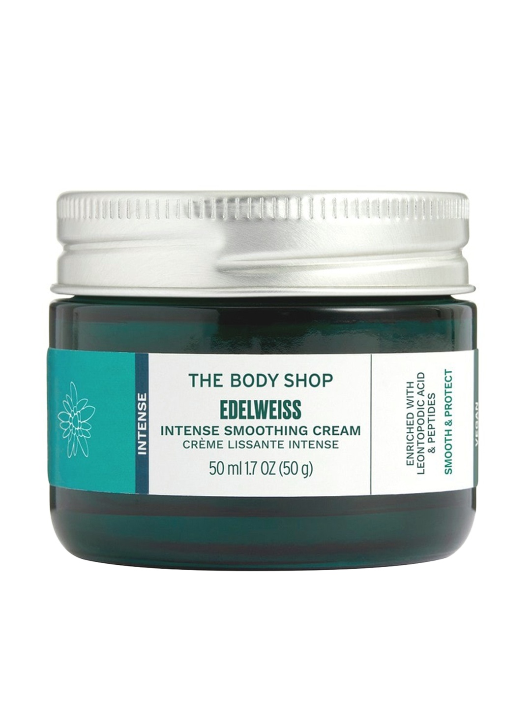 

THE BODY SHOP Edelweiss Leontopodic Acid & Peptides Intense Smoothing Day Cream-50 ml, Green